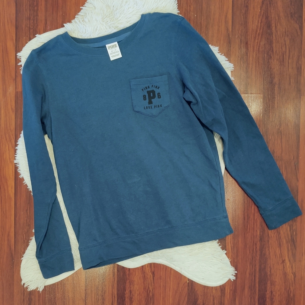 PINK VS Blue Sweatshirt with Chest Pocket